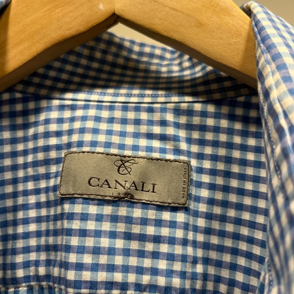 Italian made Blue Canali dress shirt, exceptional tailoring and vintage quality - Picture 3 of 5